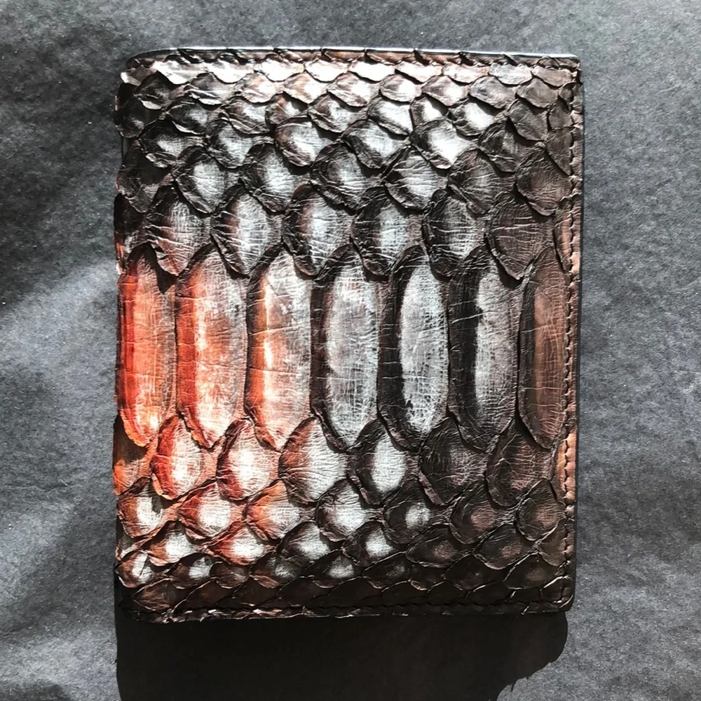 Men Snake Leather Two fold Wallet NWB